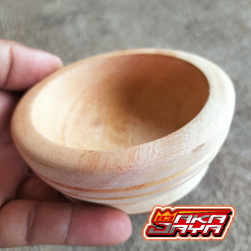 Cobek kayu ukuran kecil/ cobek saji mini