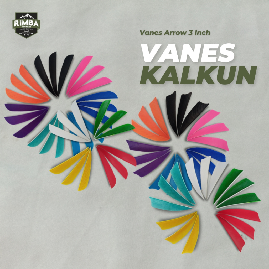 Vanes Bulu Kalkun Import 3" / Vanes Parabolic / Vanes Arrow / Panahan / Archery