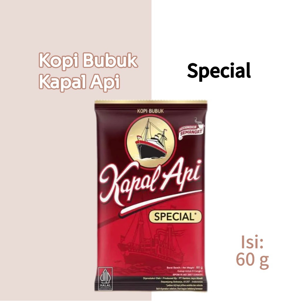 

Kopi Bubuk Kapal Api Special kemasan 60g