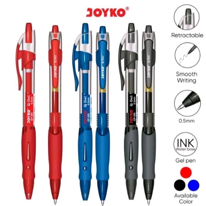 

Pulpen Gel Joyko GP 265 Gel 0.5 mm 1 PACK isi 12 pcs / Gel Pen Stationery