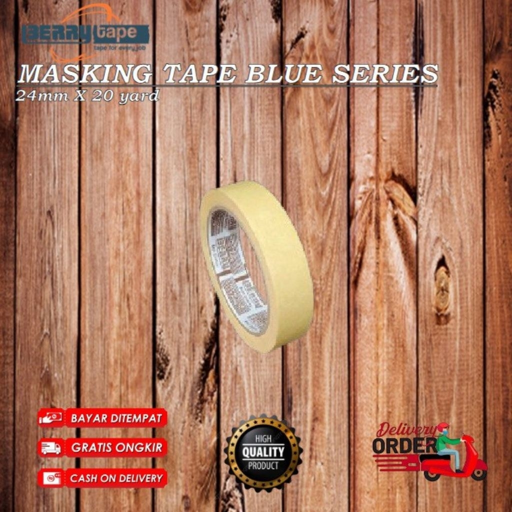 

MASKING TAPE BERRY PR- UKURAN 24MM - LAKBAN KERTAS MERK BERRY