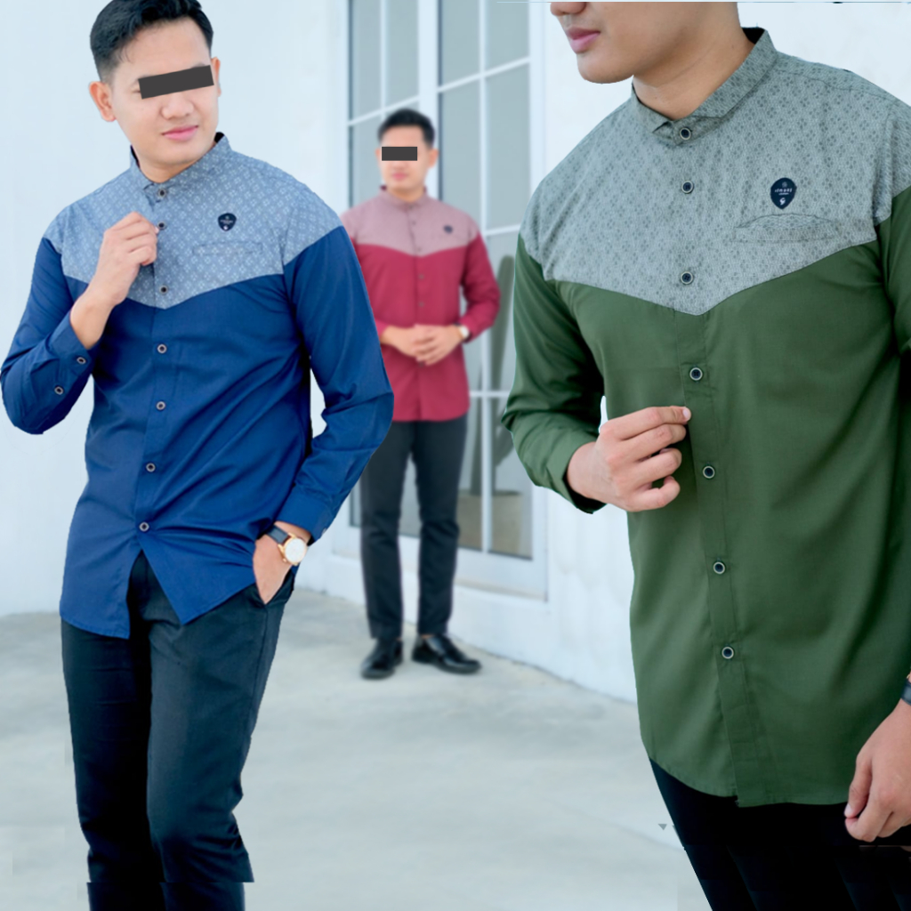 Baju Koko Lengan Panjang Manset Ilnaaf Bahan Tencel