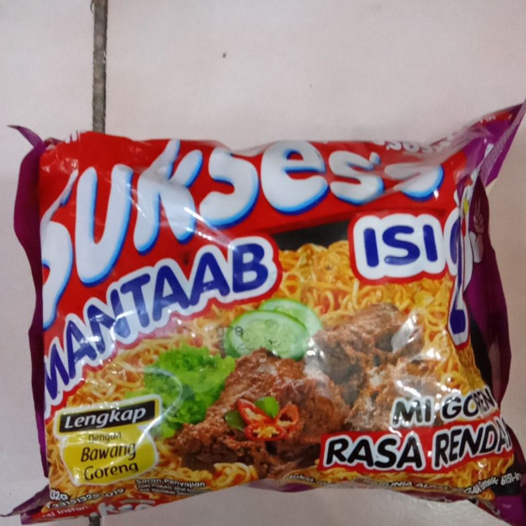 

Mi Instan Sukses's Isi 2 Mi Goreng Rasa Rendang 132gr