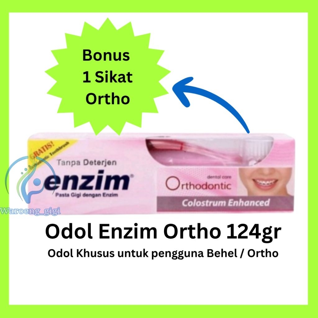 (Free Sikat Ortho) Pasta Gigi Odol ENZIM ORTHO Orthodontic 124gr