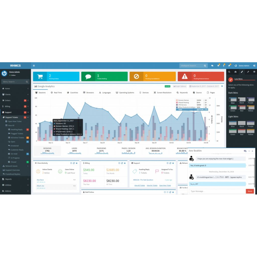 LARA, WHMCS ADMIN THEME