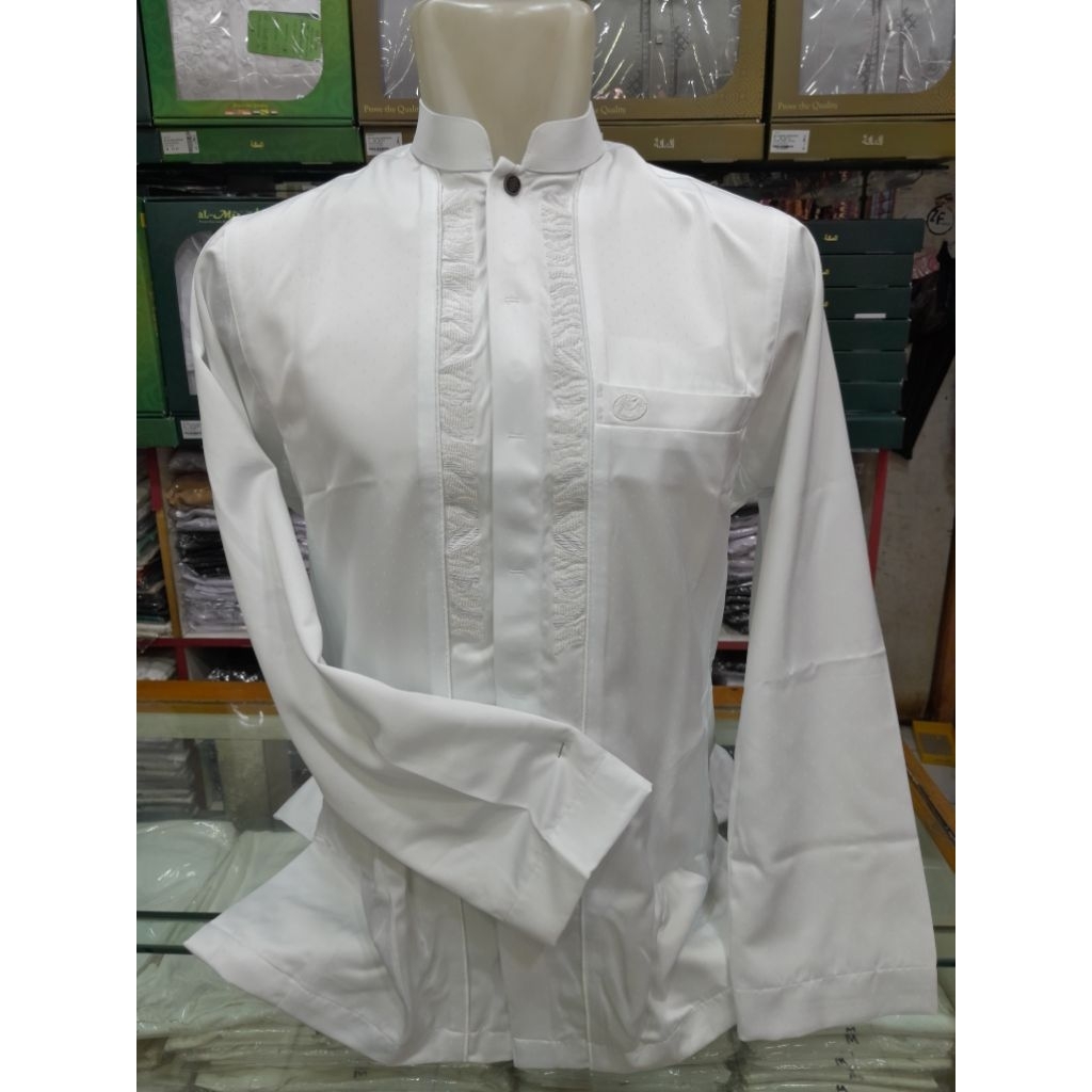TERMURAH KOKO ALMIA MT LENGAN PANJANG WARNA PUTIH S M L XL