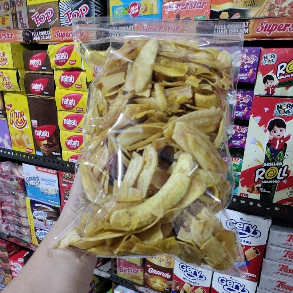

PROMO KERIPIK PISANG ASIN GURIH 500GRAM