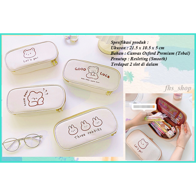 

Tempat Pensil Besar 2 Slot Bear Tempat Pensil Bear Tepak Pensil Aesthetic Bear Big Pencil Case