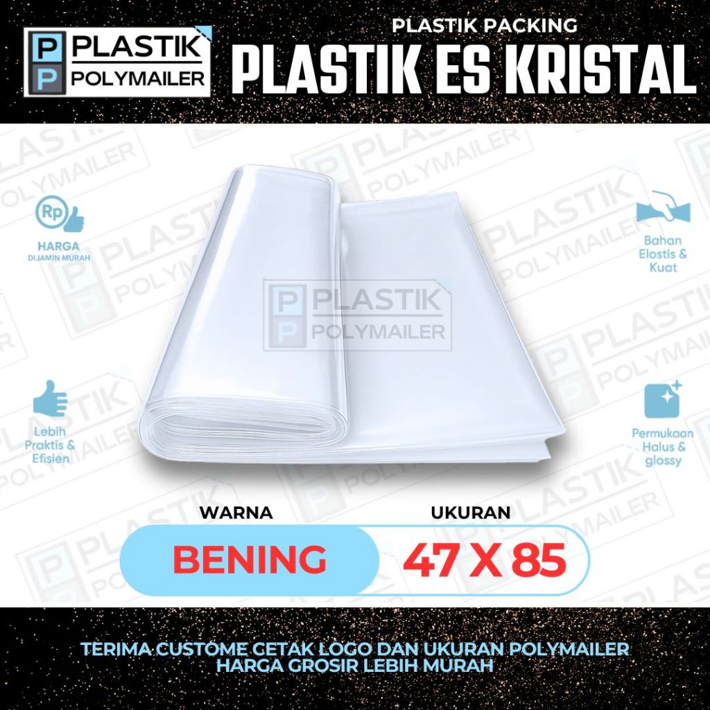 Plastik Es Batu/ Plastik Es Kristal 1 Pack = 1 KG Bahan PE ORI / Kantong Plastik Es / Kantong