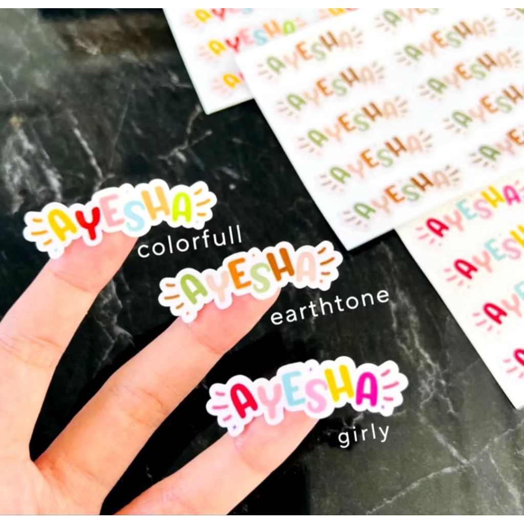 

Bibu Sticker Label Nama Palette Edition CUTE NAME CUSTOM