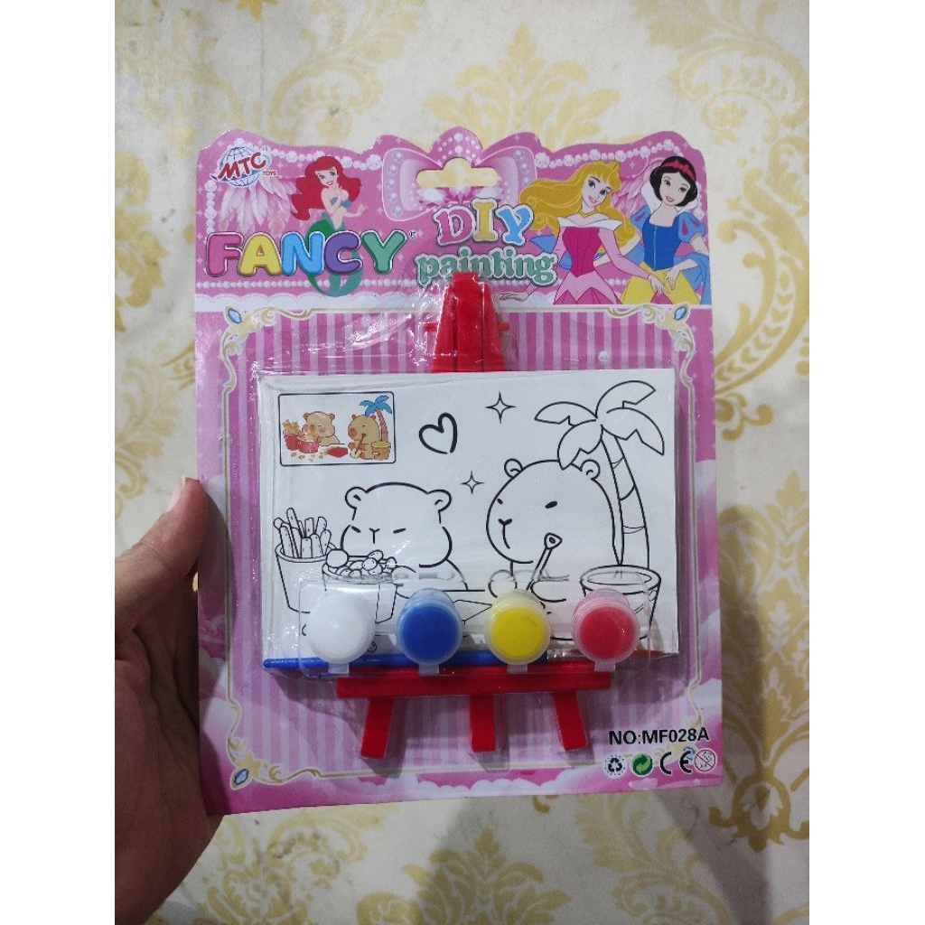 

Fancy mewarnai cat air + stand, coloring cat plus stand