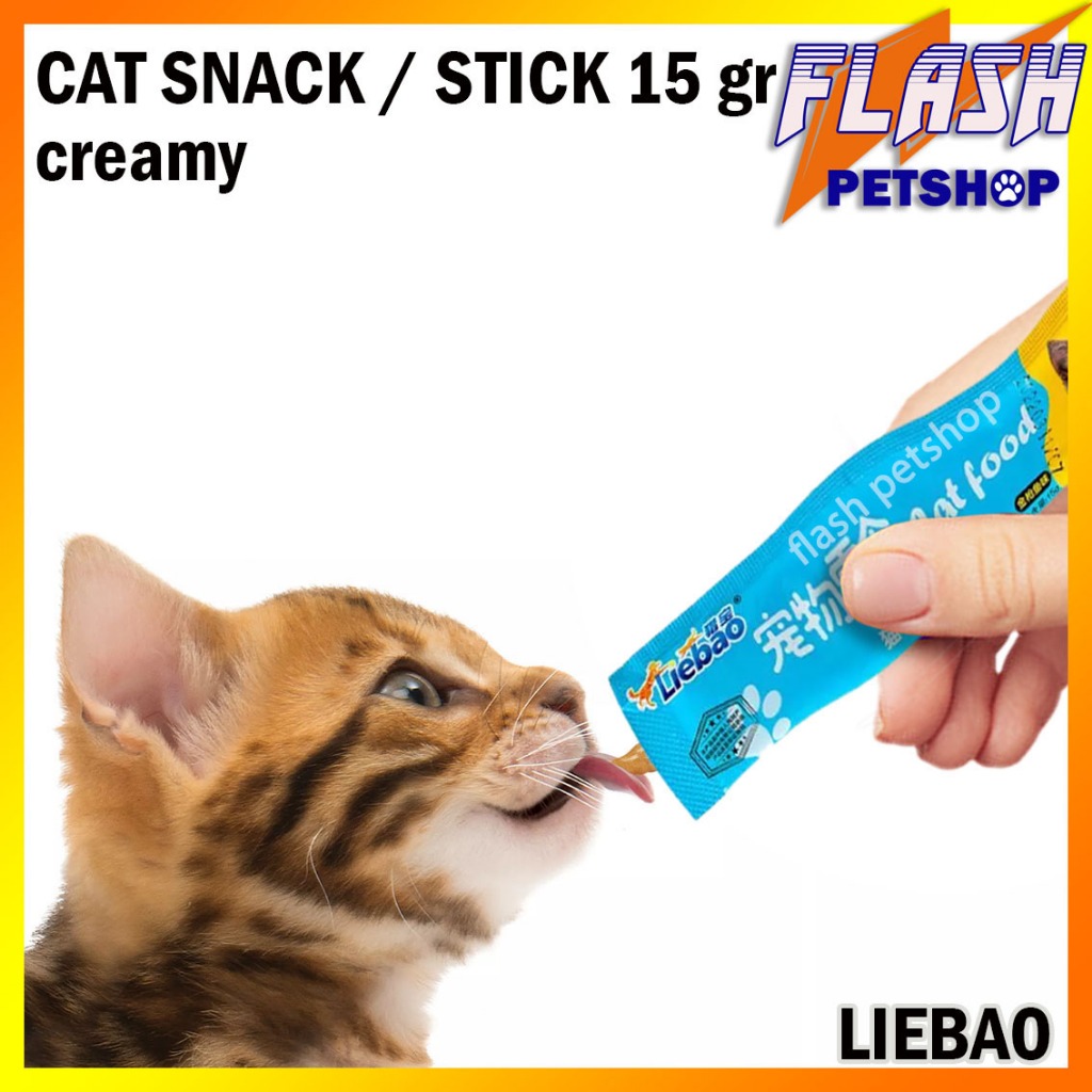 Cat Snack Wet Food Pasta Cemilan Kucing Stick 15 gram Creamy Liebao