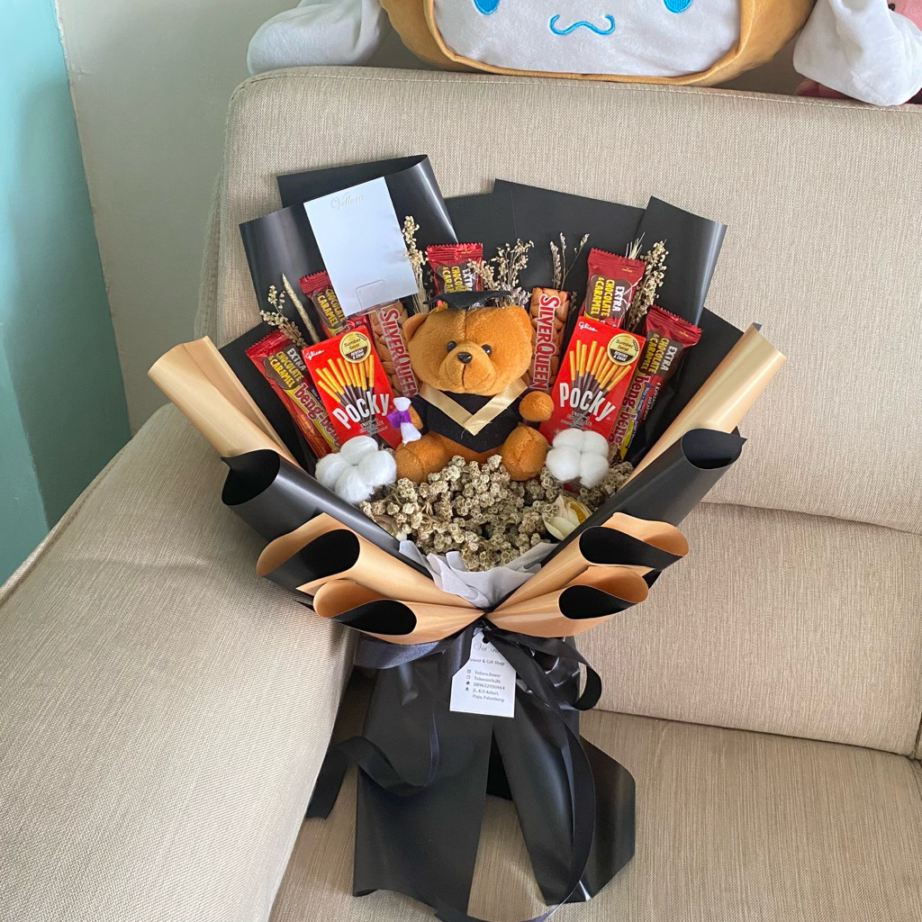 

Buket Snack Boneka/ Buket Wisuda/ Buket Kelulusan/ Buket Snack Bunga [SNACK MIX]