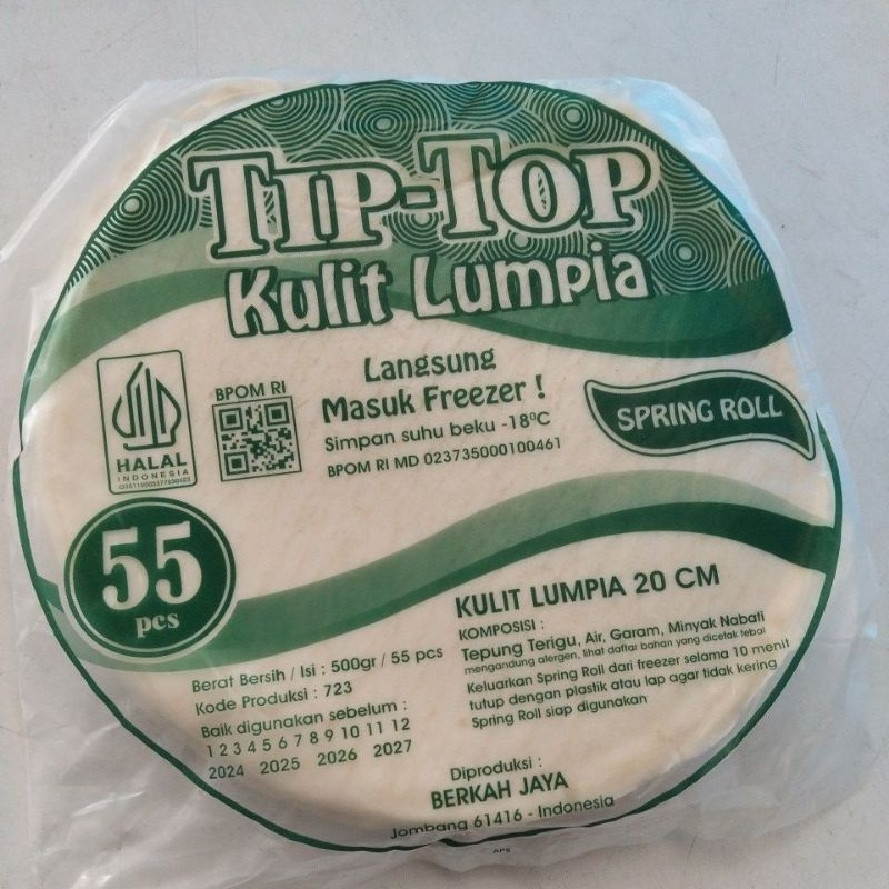 

TIP TOP KULIT LUMPIA 20CM ISI 55LBR - KULIT LUMPIA TIPTOP