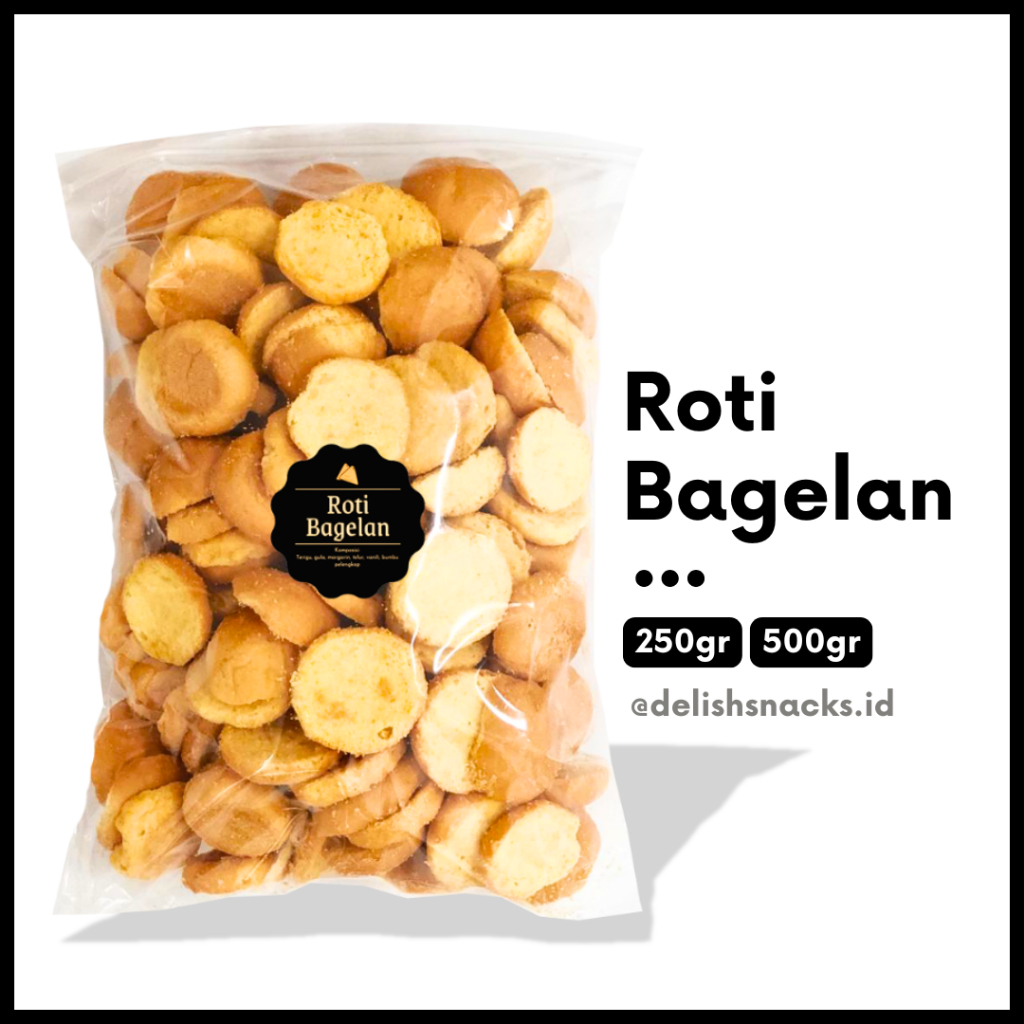 

[DELISH SNACKS] Roti Bagelan (Grosir) 250gr 500gr 1 KG / Snack Cemilan Camilan Grosiran Kiloan