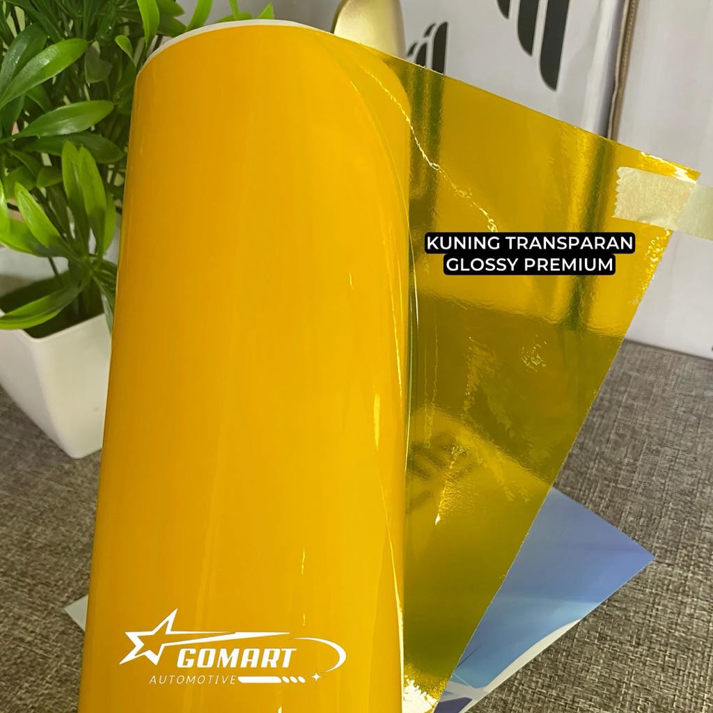 skotlet motor kuning transparan sticker scotlite profix kuning transparan glossy premium