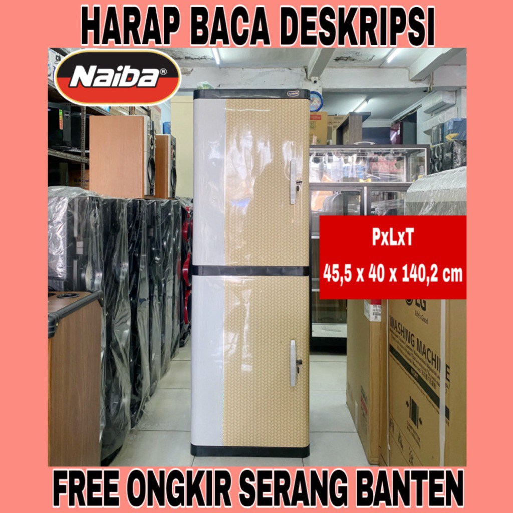 NAIBA LEMARI PONDOK SUSUN 4 NACASE / LEMARI PLASTIK PESANTREN (FREE ONGKIR SERANG BANTEN)