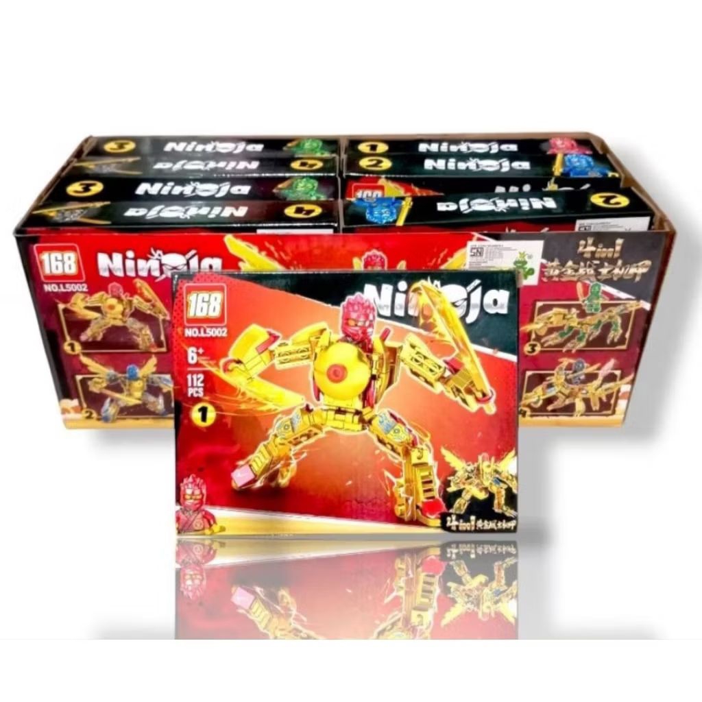 Mainan Block Ninja Brick Mainan Susun Ninja 4 IN 1 Mainan Edukasi Anak