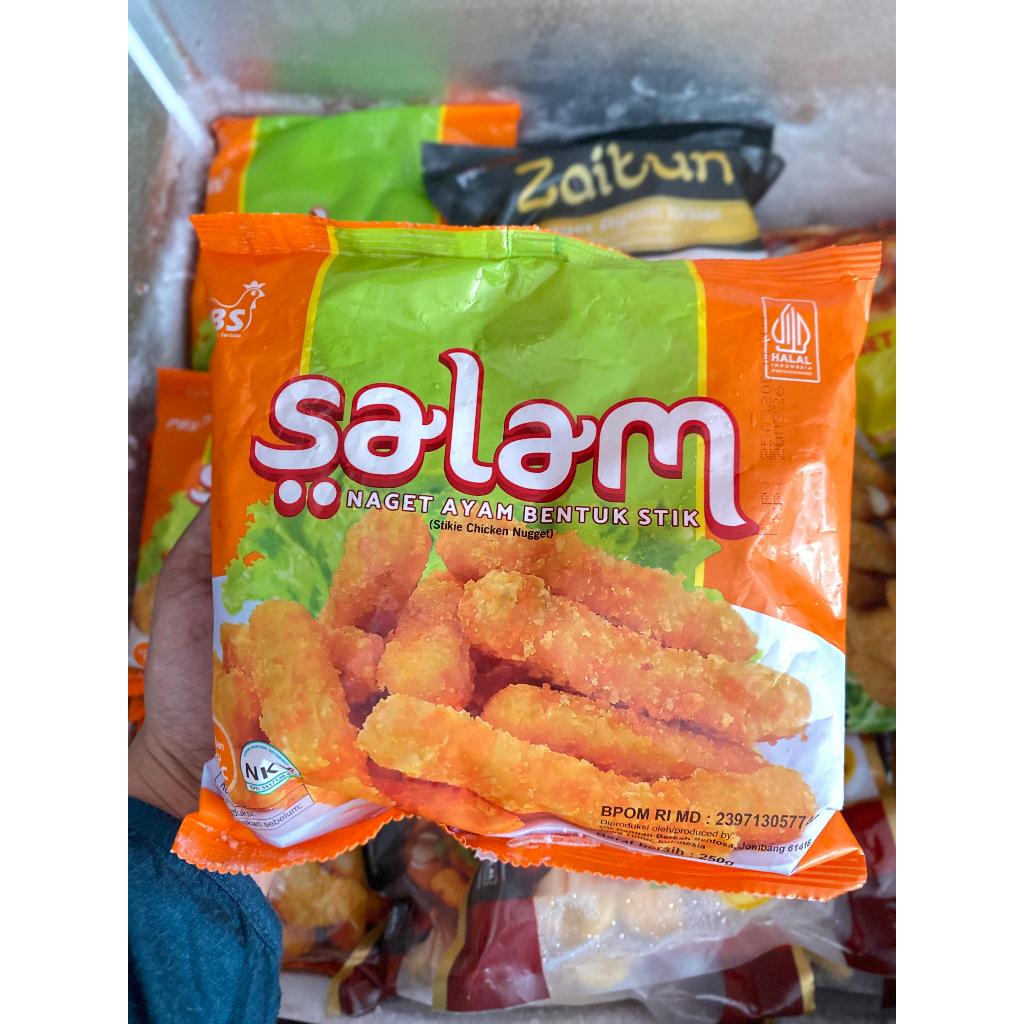 

SALAM NAGET AYAM STICK STIK 250G/ CHICKEN NUGGET / AYU PUTRI FROZEN FOOD