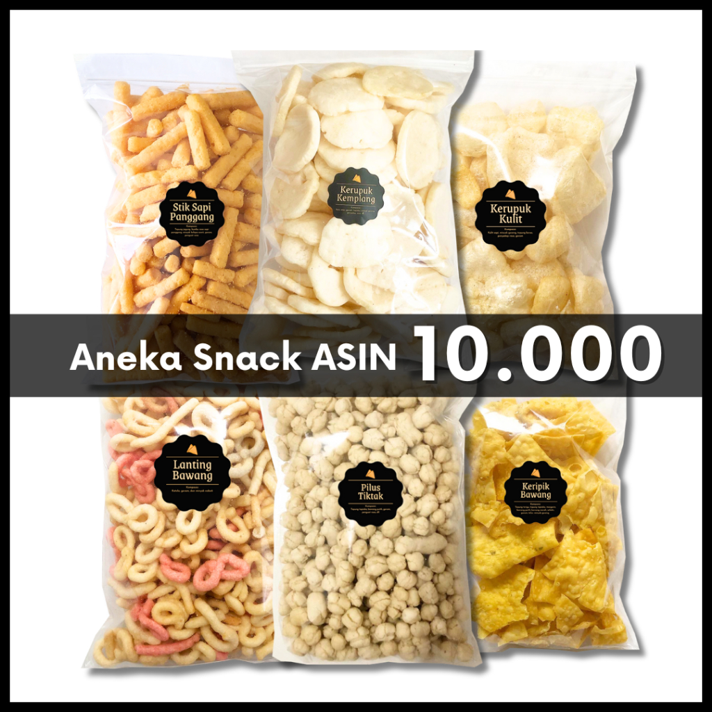 

[DELISH SNACKS] Aneka Snack Asin Serba 10.000 / Cemilan Camilan Jajanan Makanan Ringan Murah 10 RIBU
