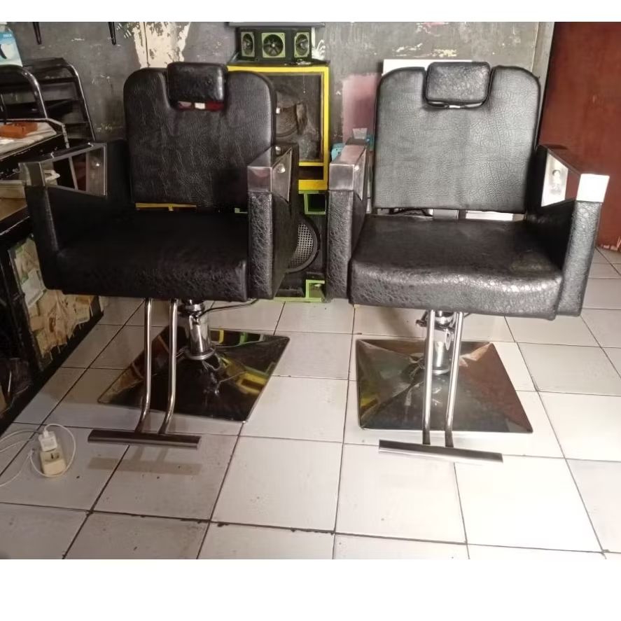 kursi barbershop salon hidrolik bangku pangkas rambut bekas second