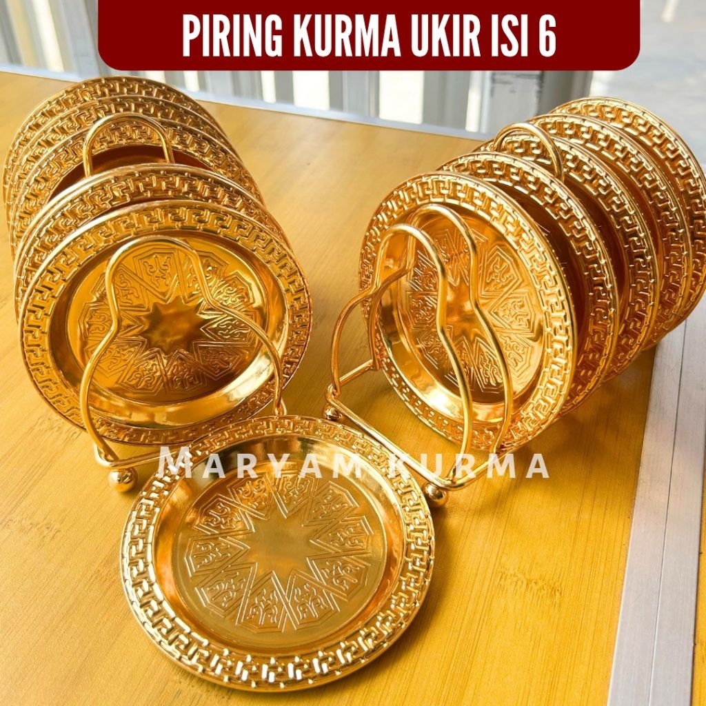 PIRING KURMA UKIR EMAS ARAB DESSERT KUE
