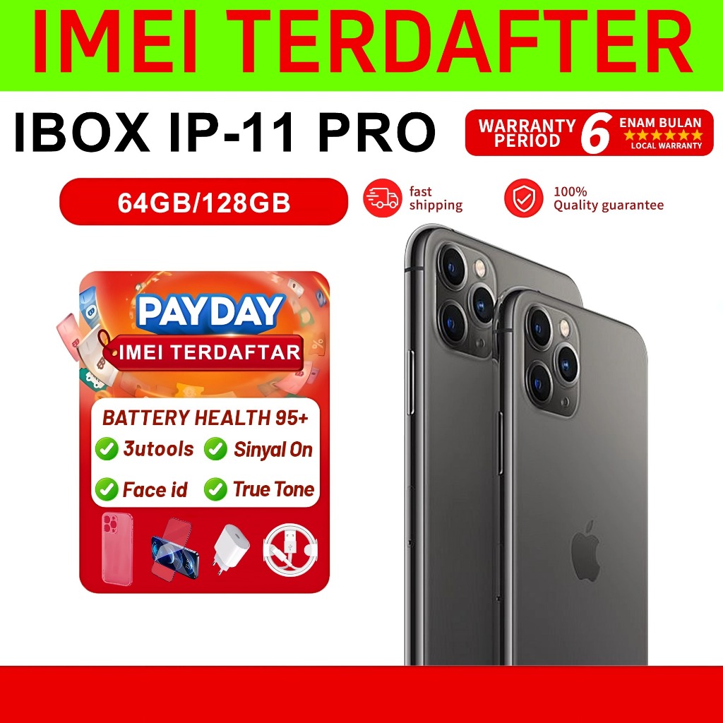 BC IPHONE 11 PRO SECOND IMEI Terdaftar 64/128/256GB Bekas Original 100% Sceond iPhone(Sinyal Permane