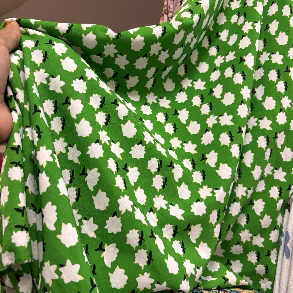 kain moscrepe motif kotak - kain crepe premium motif - kain meteran - kain gamis - kain bahan - lq