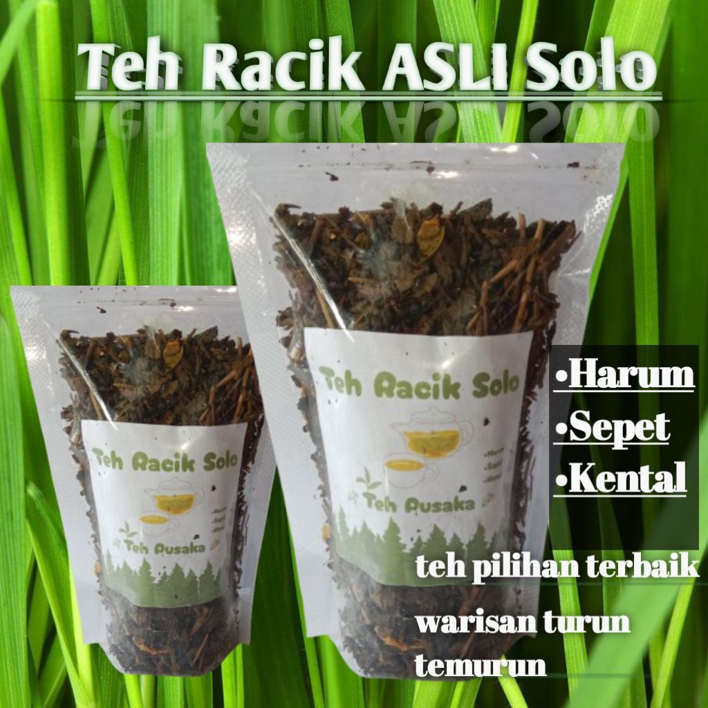 

TEH RACIK SOLO (asli solo) 50g Teh Pusaka khas Solo *legit *harum *kental *sepet
