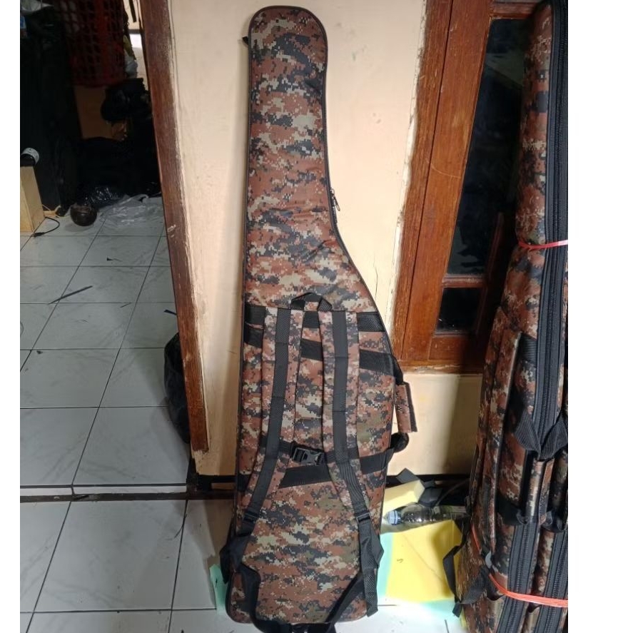 RB Tas Senapan Camo Nilon Tali Kuat Busa Tebal