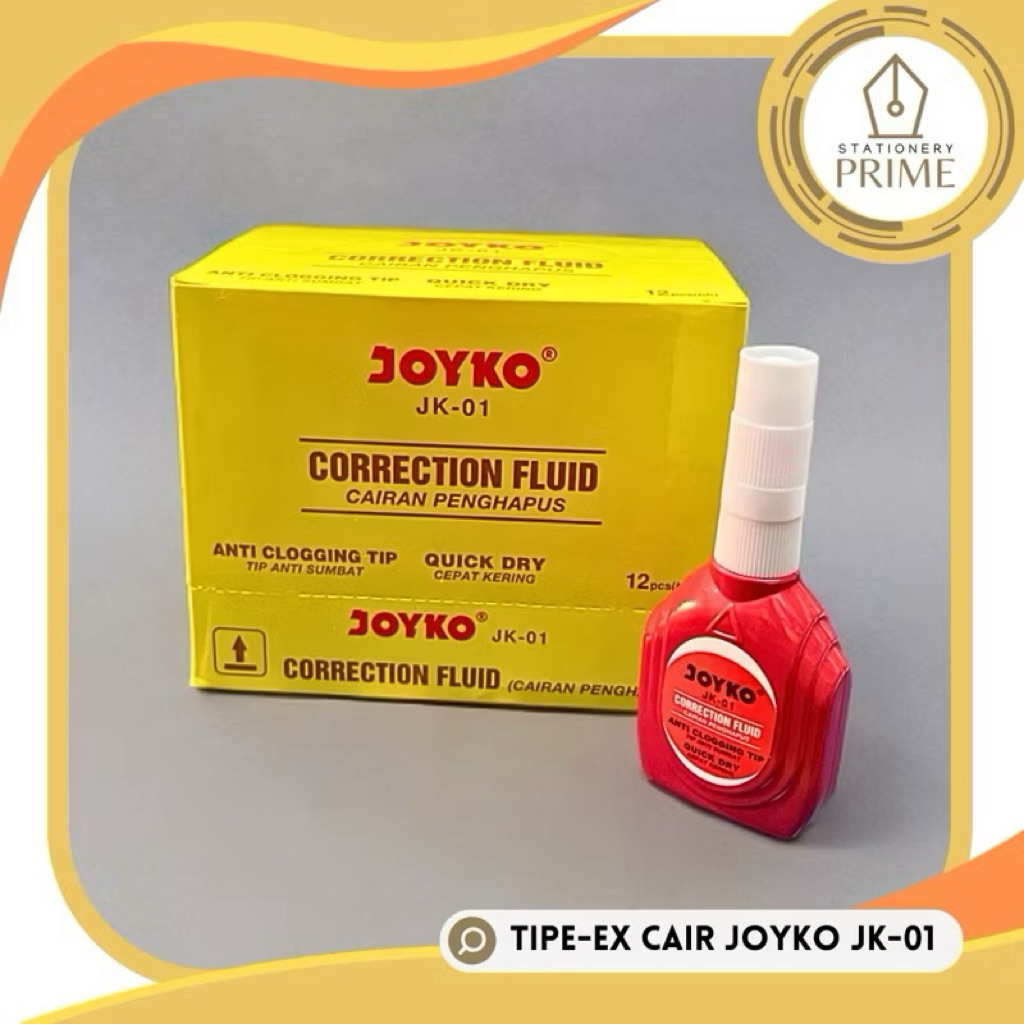 

Tip x Joyko / Correction Fluid Cairan Koreksi Penghapus Cair Joyko JK-01 & JK-01 Metallic