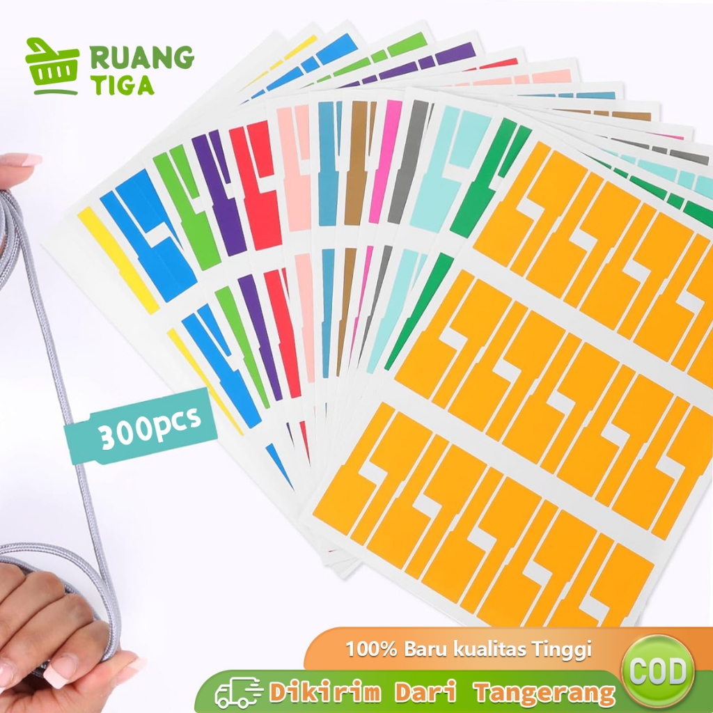 

10 Lembar Label Penanda Kabel Jaringan Stiker Label Kabel Penanda Kabel Stiker Label