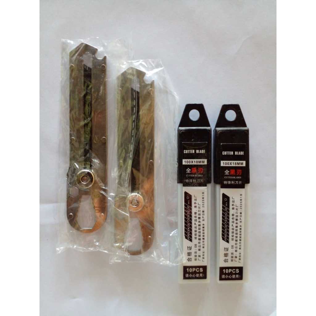 

Pisau Cutter Multifungsi / Stainless Steel / Pemotong Kertas + Refill Cutter