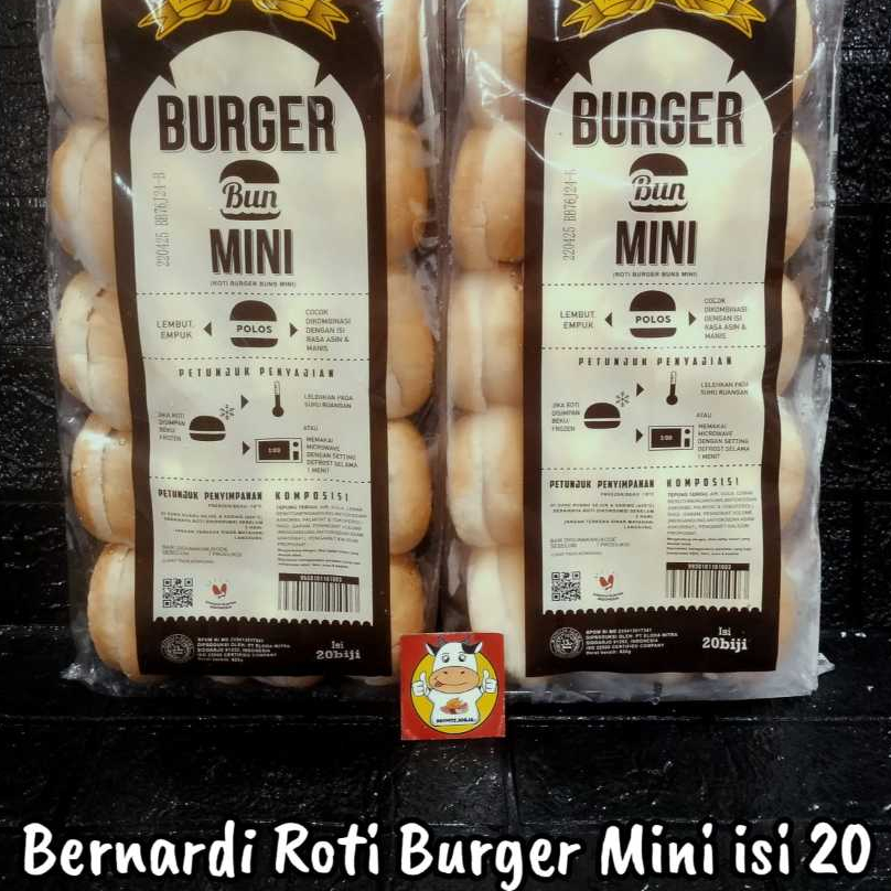 

BERNARDI ROTI BURGER BUN MINI 500GR ISI 20 - FROZEN FOOD - BRONTZ JOGJA