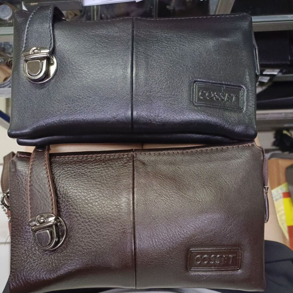 Tas pouch handbag selempang pria kulit asli cosset