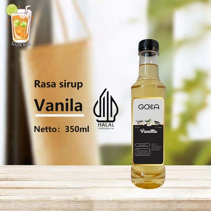 

GOKKA Syrup Vanila 350ml Halal Minuman Sirup Rasa Segar Sirup Vanila