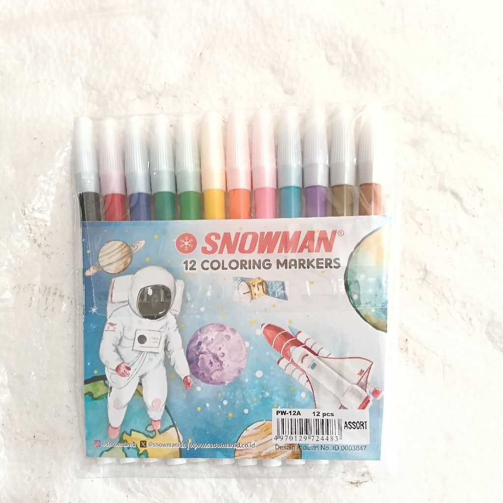 

SPIDOL SNOWMAN 12 COLORING MARKER - SPIDOL WARNA KECIL PW12A