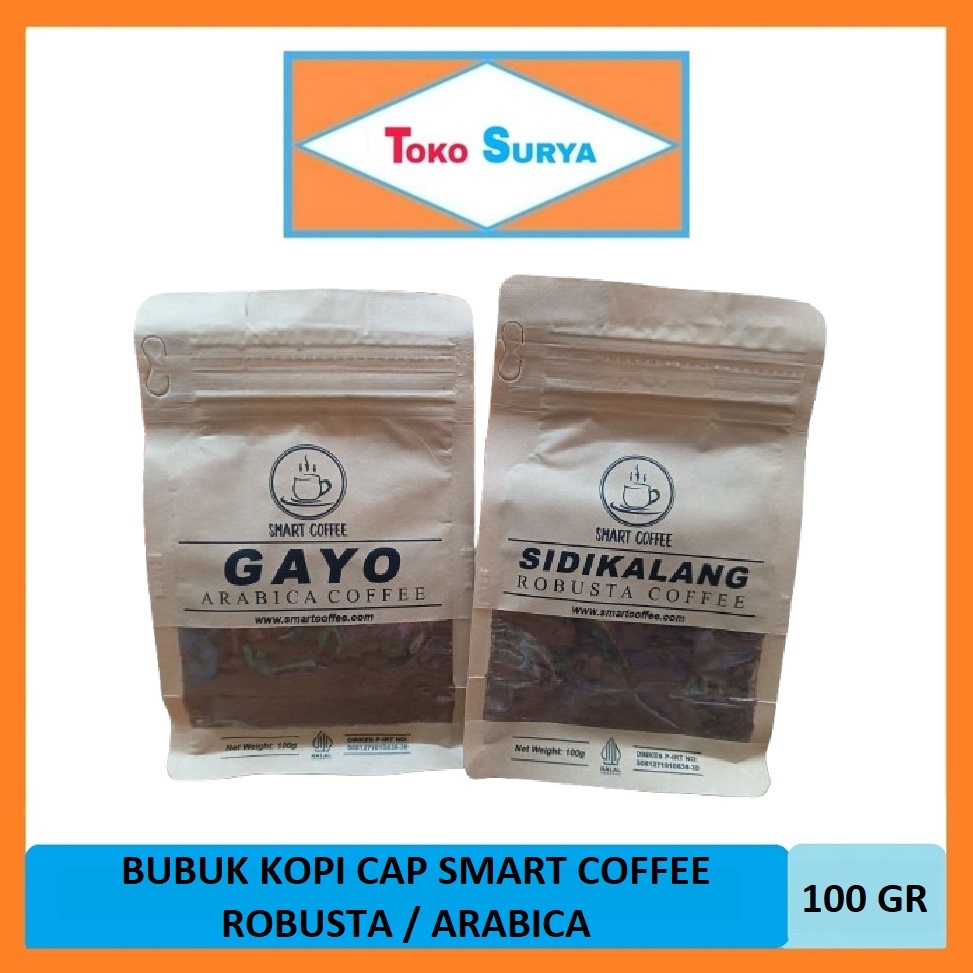 

Bubuk Kopi Gayo Arabica / Sidikalang Robusta Smart Coffee 100 Gr