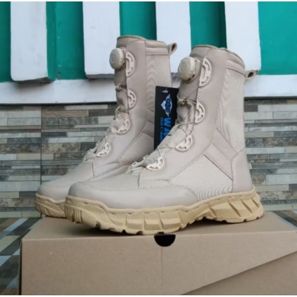 SEPATU PDL KEMHAN CREAM TALI PUTAR