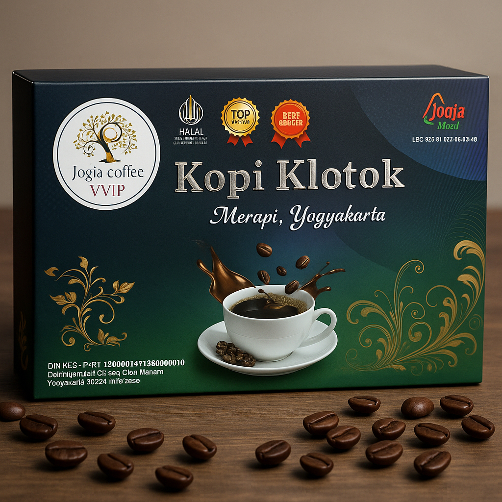 

Kopi Klotok Merapi / Kopi Instan Celup Tanpa Gula Khas Yogyakarta Jogja isi 15 Kantong