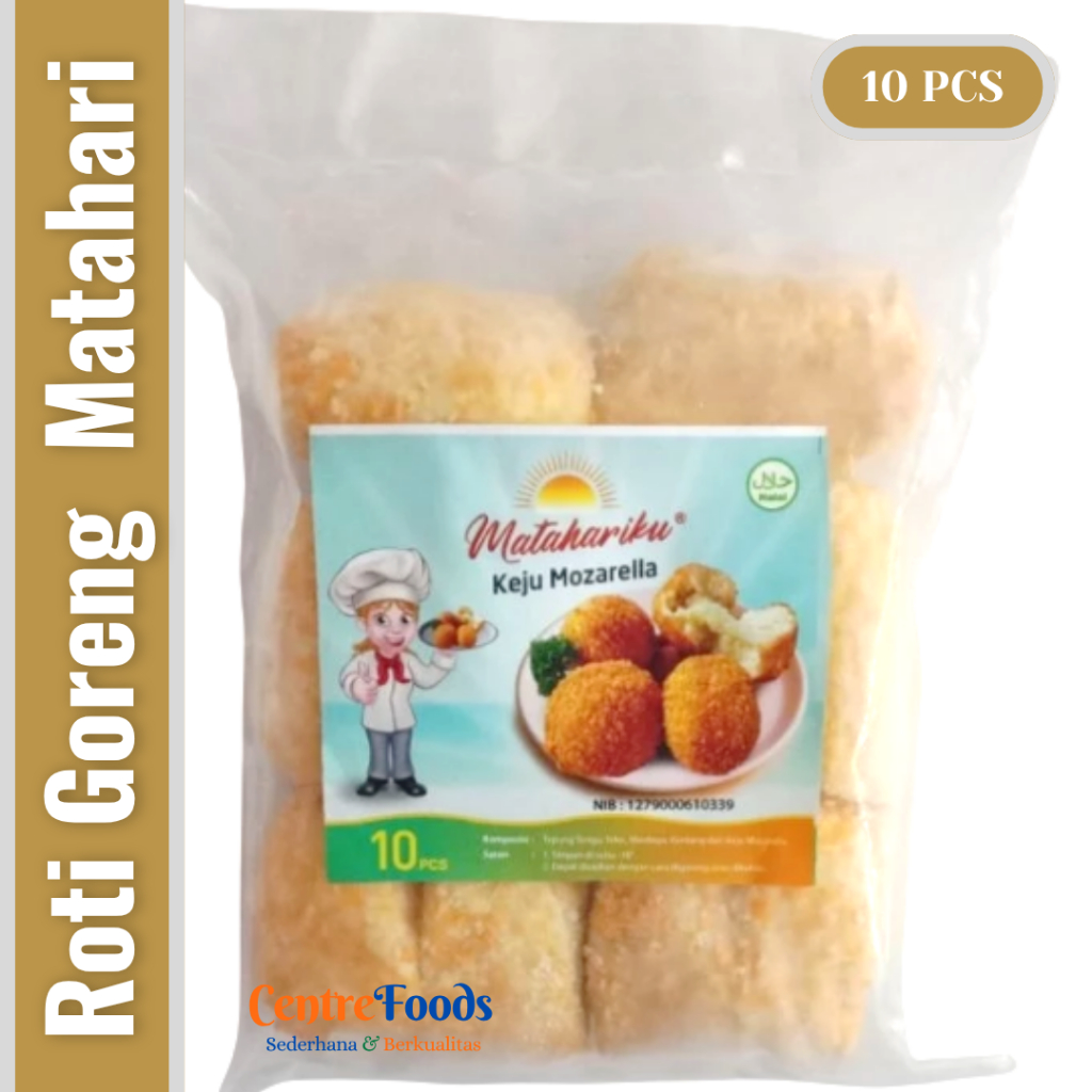 

Roti Goreng isi Keju - Roti Keju Mozarella MATAHARI | Isi 10 Pcs - 500gr [ Harga Per BKS ]