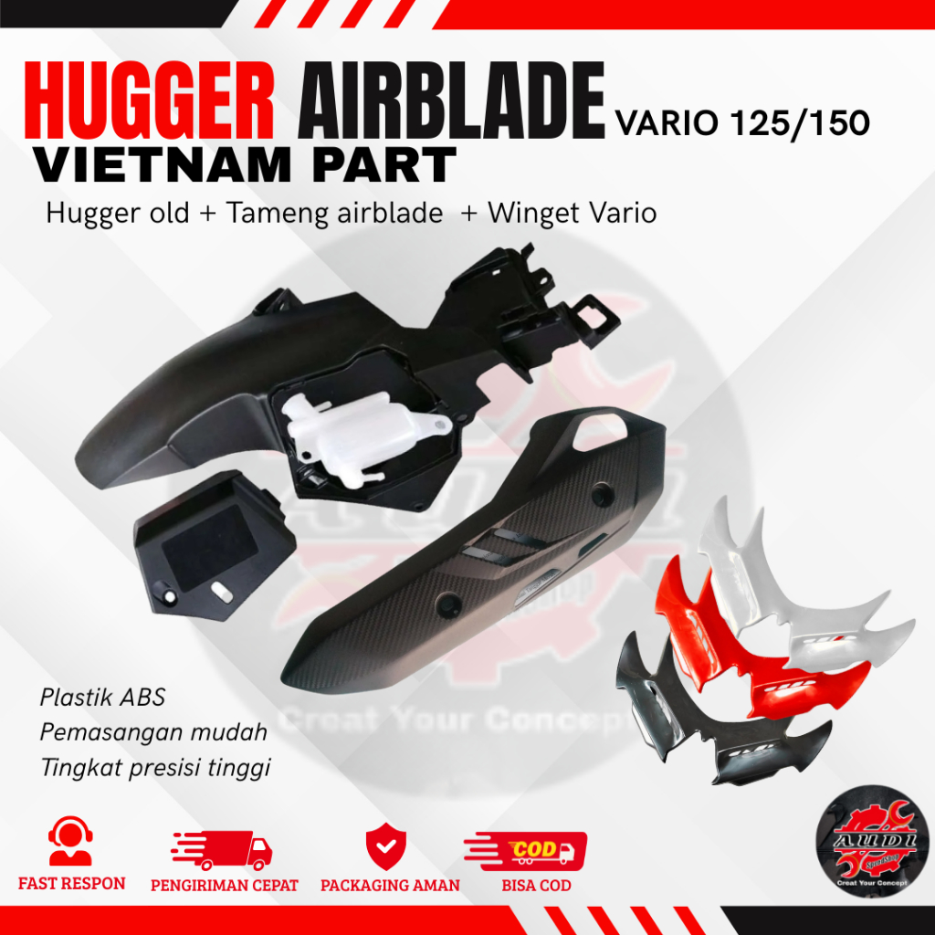 Hugger Airblade Spakbor Kolong Airblade Vario Spakbor Belakang Vario hugger all vario Hugger vietnam