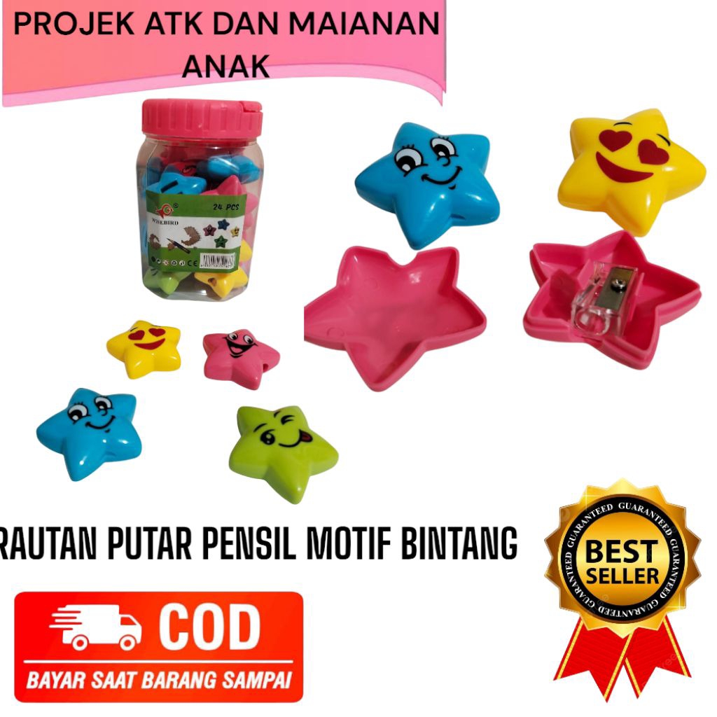

Rautan Putar Pensil Motif Bintang Aneka Warna Lucu Dan Unik