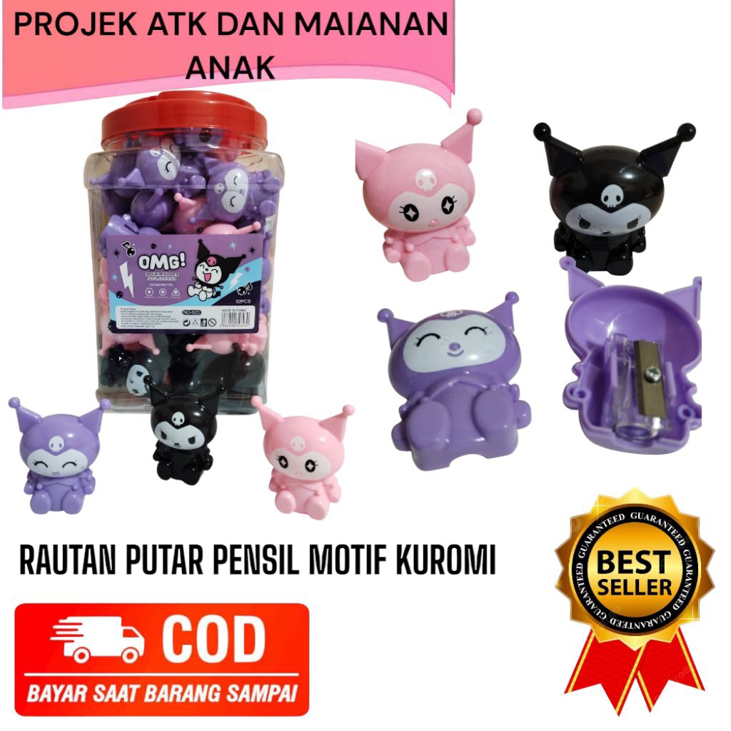 

Rautan Putar Pensil Motif Kuromi Aneka Warna Unik Dan Lulu