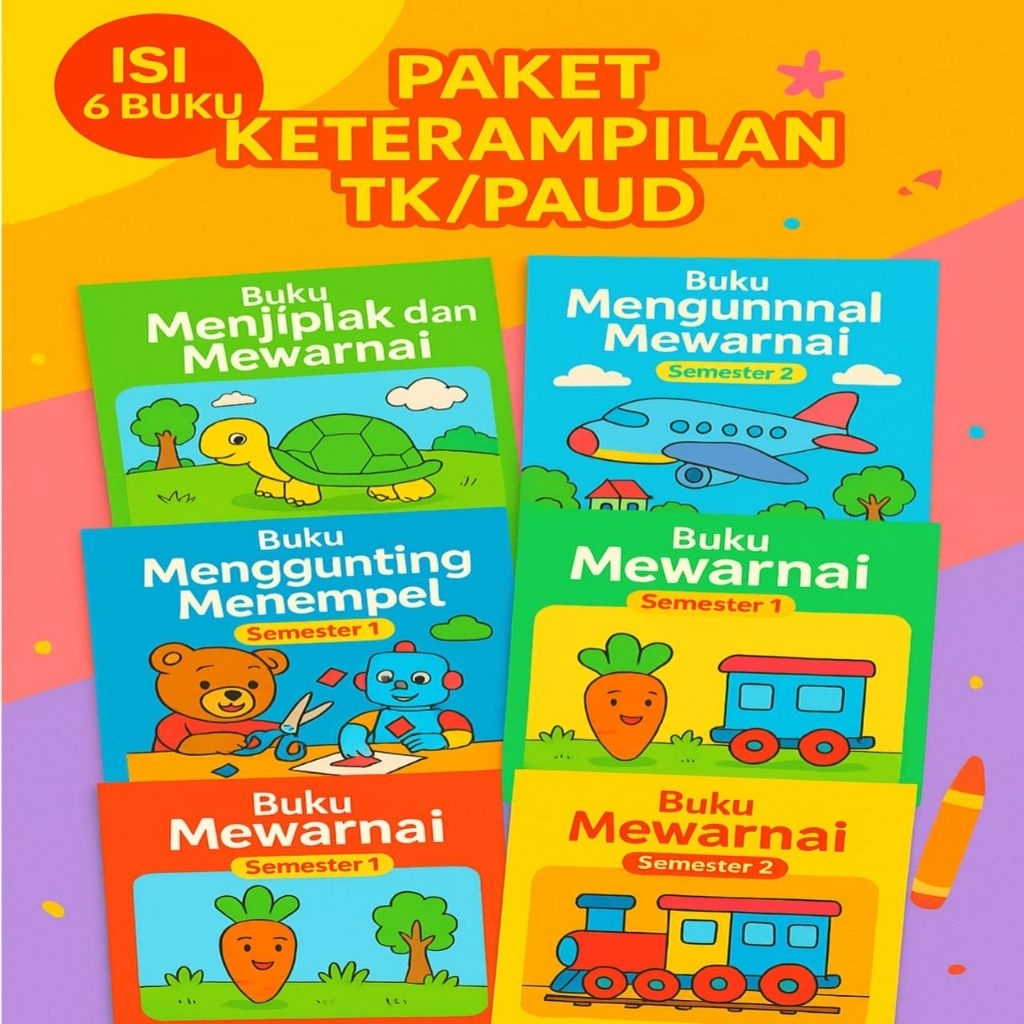 Buku Tk Paud|Buku Keterampilan Tk Paud|Buku Aktivitas Tk Paud