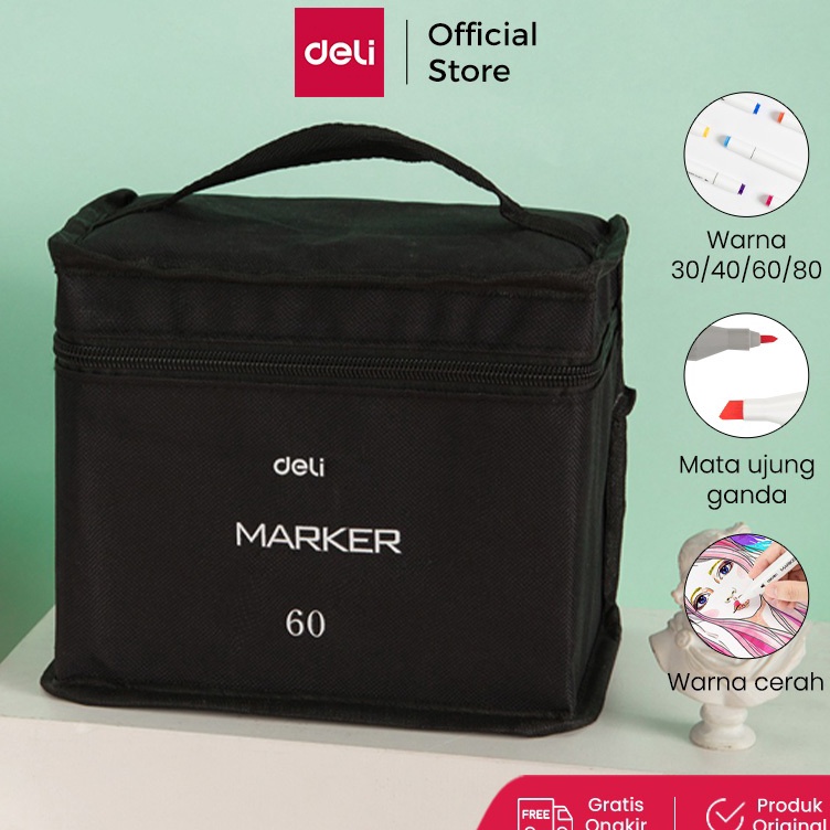 

KODE O52R Deli Color Marker With Bag Spidol Warna Dengan Tas 3468 Warna 787