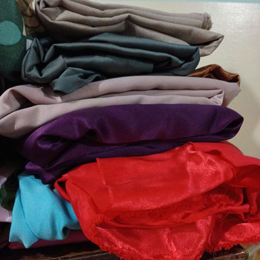 Kain Polos KILOAN satin,Armany, Balotelli, Katun, Linen