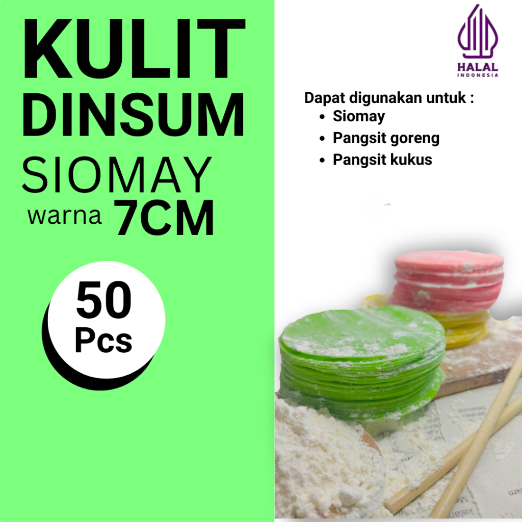 

KULIT DIMSUM/GYOZA | 7CM | HALAL | KUNING | HIJAU | MERAH | LENTUR DAN TIPIS | LEMBUT ANTI LENGKET | ENAK MURAH !!!