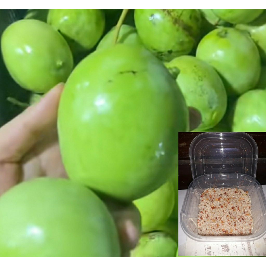 

Mangga muda mini/pancit kriuk 1kg isi 7-10 (+Sambal kering)