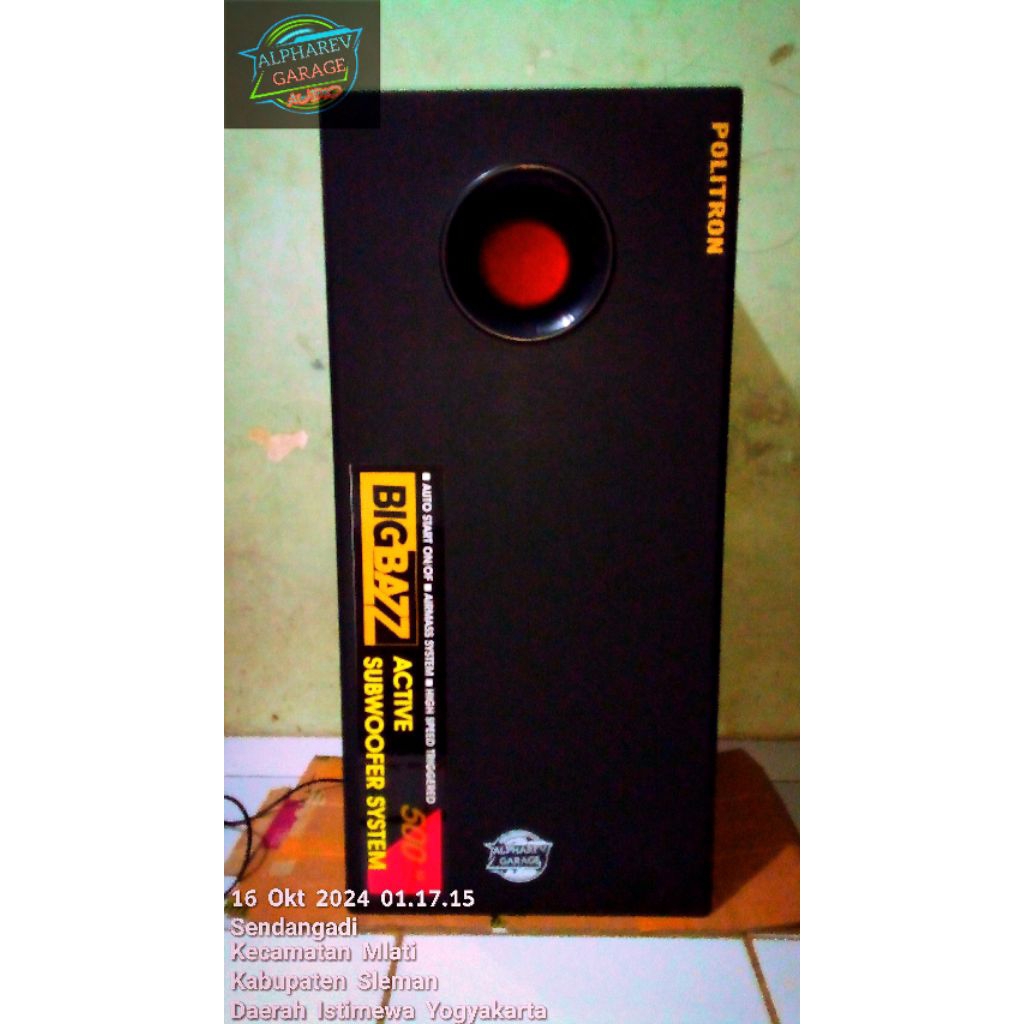 BAZOOKA SUBWOOFER AKTIF MONSTER DOUBLE 2 SPEAKER SUB EMBASSY 10 INCH DOUBLE COIL 600 WATT